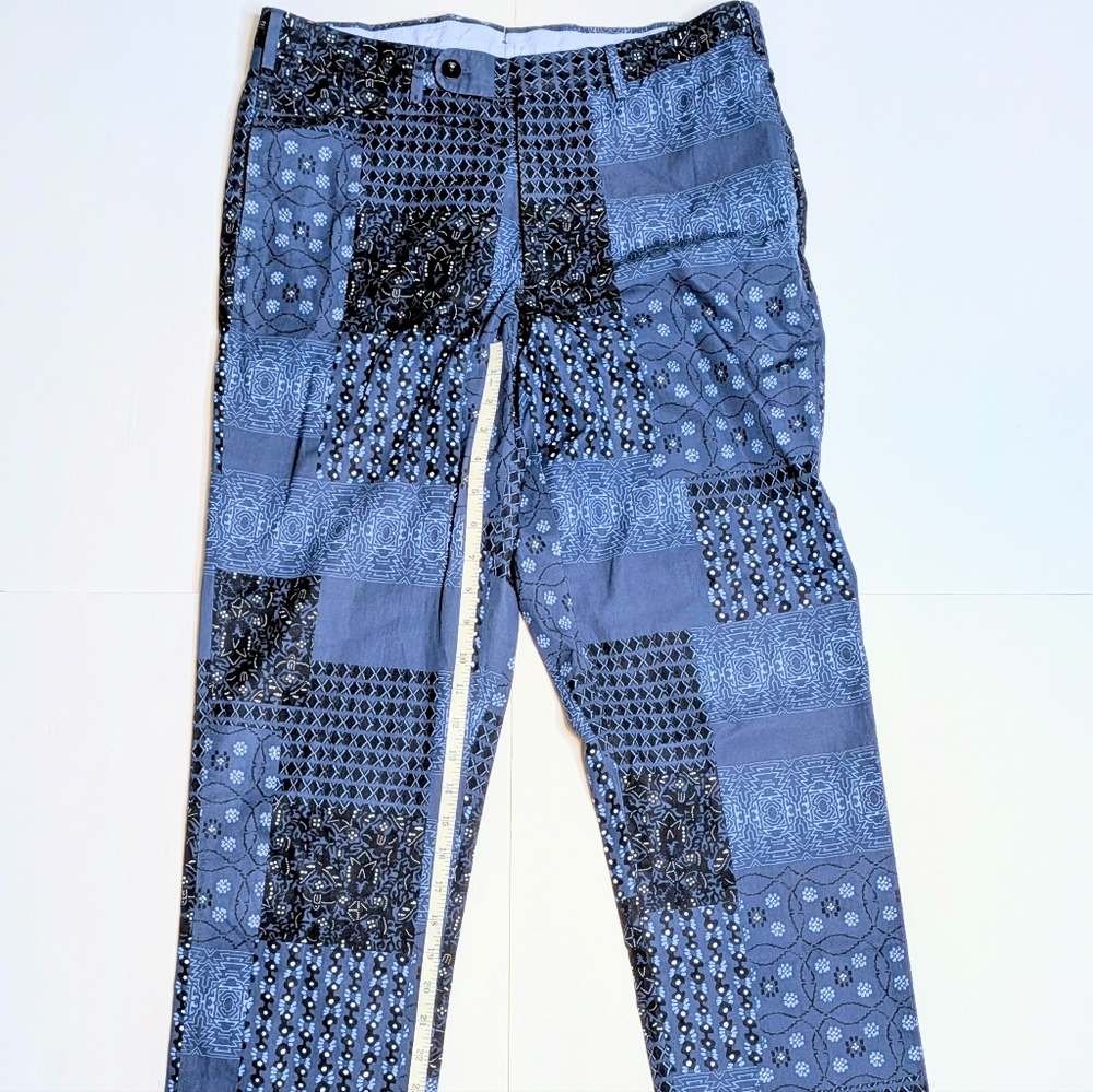 Sid Mashburn Navy Patterned Chinos